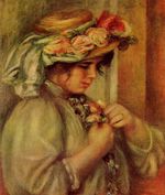 Ренуар Девушка в шляпе 1900г